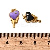 304 Stainless Steel Enamel Pendants STAS-B097-24G-3