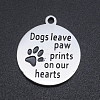 Non-Tarnish 201 Stainless Steel Etched Pendants STAS-N090-JN809-1