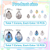 210Pcs 14 Colors Electroplate Transparent Glass Beads EGLA-PH0001-50-2