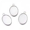 Tarnish Resistant 304 Stainless Steel Pendant Cabochons Settings for Fashion Jewelry STAS-M283-03P-D-1