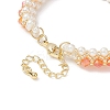 Glass Imitation Pearl & Bicone Beaded Bracelets BJEW-MZ00035-01-3