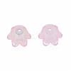 6-Petal Imitation Jelly Acrylic Bead Caps JACR-T002-2H-3