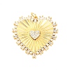 Brass Micro Pave Cubic Zirconia Pendants X-KK-D325-61G-04-1