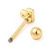 Brass Micro Pave Clear Cubic Zirconia Stud Earrings LS-EJEW-L265-01G-2