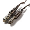Mixed Gemstone/Glass Dowsing Pendulum Big Pendants G-H285-06R-2