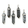 Natural Snowflake Obsidian Pointed Pendants LS-G-M378-01P-A09-1