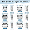 12Pcs 6 Styles 201 Stainless Steel Grooved Finger Ring Settings RJEW-TA0001-04P-2