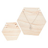  2Pcs 2 Styles Wooden Necklace Displays Stands NDIS-NB0001-06-1