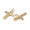 Brass Micro Pave Colorful Cubic Zirconia Pendants KK-G439-37G-2