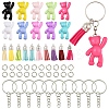DIY Acrylic Bear Pendant Keychian Making Kits DIY-YW0013-17-1