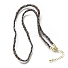 3.5MM Polyester Metallic Cord Braided Cord Necklace Making FB-CBAA152-01G-12-1