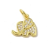 Real 18K Gold Plated Brass Pave Cubic Zirconia Pendants KK-M283-02E-01-1