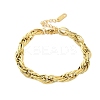 304 Stainless Steel Rope Chain Bracelets BJEW-C084-02G-5