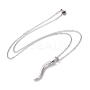 Non-Tarnish 304 Stainless Steel Pepper Shape Pendant Necklace for Women STAS-E154-19P-2