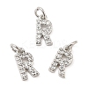 Brass Micro Pave Grade AAA Cubic Zirconia Charms LS-ZIRC-P067-11P-R-NR-1