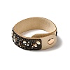 Faux Suede Snap Cord Bracelet BJEW-F428-09-5