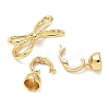 Brass Fold Over Clasps KK-U059-36G-2