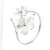 Flower Alloy Arm Cuff Bangles for Girl Women LS-AJEW-A063-01A-P-4