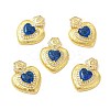 Rack Plating Brass & Rhinestone Pendants KK-H438-07G-05-1