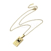 304 Stainless Steel Black Enamel Rectangle with Constellation Pendant Necklaces LS-NJEW-I128-01C-3