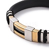 Men's Silicone Cord Bracelet LS-BJEW-M206-02P-2