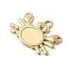 304 Stainless Steel Pendant Cabochon Settings STAS-B113-09G-01-2