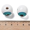 Printed Schima Wood European Beads WOOD-G023-01E-3