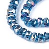 Electroplate Transparent Glass Beads Strands X-EGLA-N022-04A-D07-3