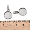 304 Stainless Steel Pendant Cabochon Settings STAS-L282-010P-04-3