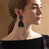 4 Pairs 4 Colors Polyester Tassel Dangle Stud Earrings EJEW-FI0002-41-6