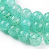 Spray Painted Glass Beads Strands GLAA-A038-D-43-3