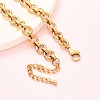 304 Stainless Steel Ring Link Chain Anklets AJEW-A057-11G-2
