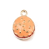 Hamburger Alloy Enamel Charms LS-ENAM-P264-01B-G-2