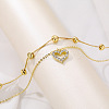 Alloy Heart Pendant Double-Layer Necklaces for Women FS-WG8D9FE-01-3
