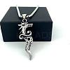 Fashion 304 Stainless Steel Dragon Head Punk Pendant Necklaces for Men TJ5102-3