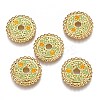 Brass Enamel Beads KK-B023-02G-B-1