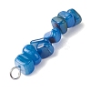 10Pcs 10 Colors Dyed Natural Freshwater Shell Nuggets Beaded Pendants PALLOY-JF04517-02-5