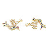 Brass Micro Pave Colorful Cubic Zirconia Pendants ZIRC-N039-247-3