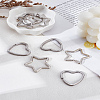 8Pcs 2 Styles 304 Stainless Steel Keychain Clasps STAS-LP0002-23-1