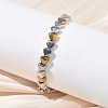 Heart Non-magnetic Synthetic Hematite Link Chain Bracelets for Women BJEW-Z148-07P-02-5