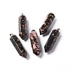 Natural & Synthetic Gemstone Double Terminated Pointed Pendants G-G926-01P-2