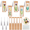 Flower Pattern DIY Embroidery Starter Kits DIY-WH0569-46-1