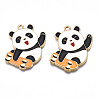 Rack Plating Alloy Enamel Pendants ENAM-N055-045-2