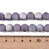 Frosted Opaque Glass Beads Strands GLAA-T032-P10mm-MBB07-4