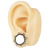 Hollow Out Flower Brass Alloy Ear Tunnels FS-WG7C815-08-2
