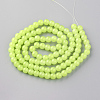 Baking Paint Imitation Jade Glass Round Bead Strands DGLA-Q021-4mm-08-2