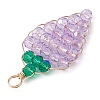 Glass Pendants PALLOY-JF03006-01-4