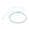 (Jewelry Parties Factory Sale)Adjustable Nylon Thread Braided Beads Bracelets BJEW-JB04374-05-1