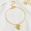 Alloy Heart Charm Bracelets WH-WG0985B-01-1