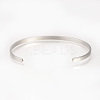 201 Stainless Steel Cuff Bangles BJEW-Q685-09-3